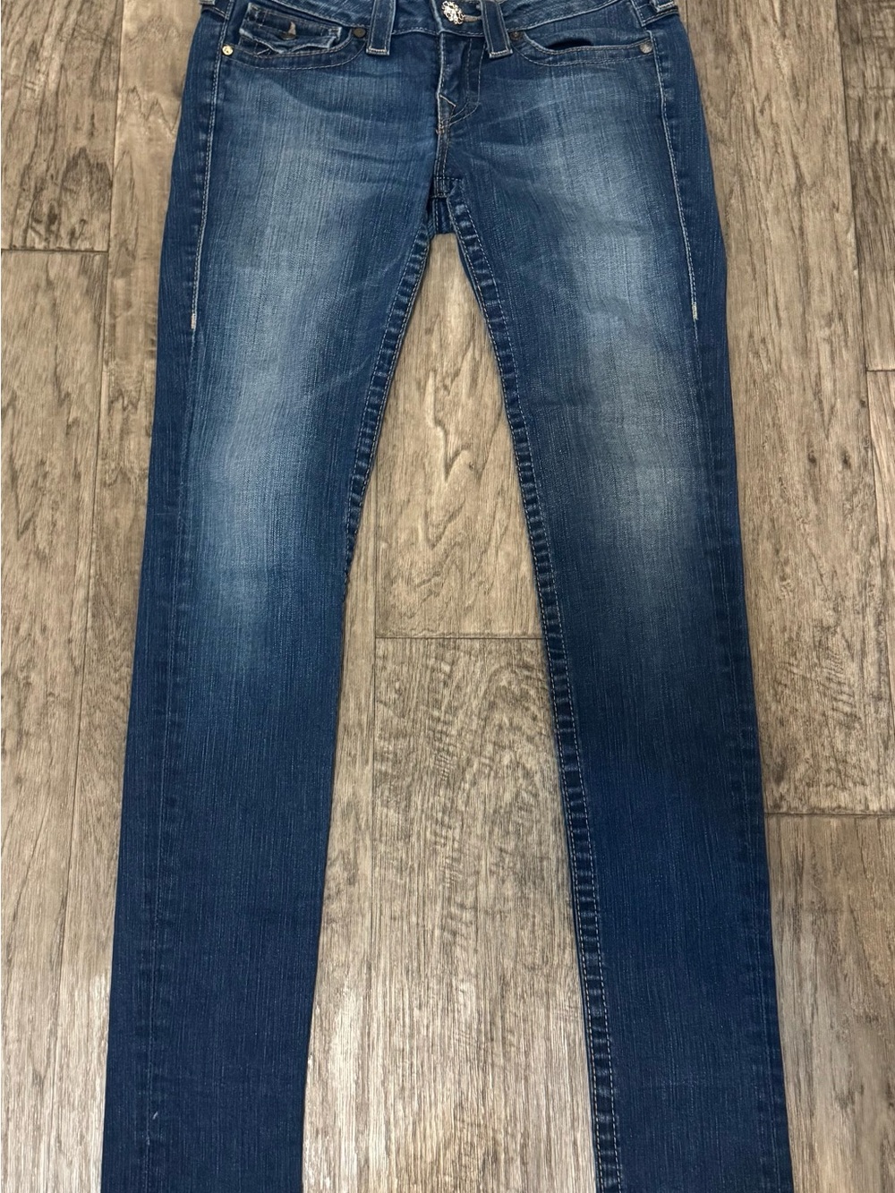 True Religion womans Skinny Jeans in Blue Wash